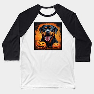 Rottweiler Halloween Design Baseball T-Shirt